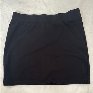 black mini skirt